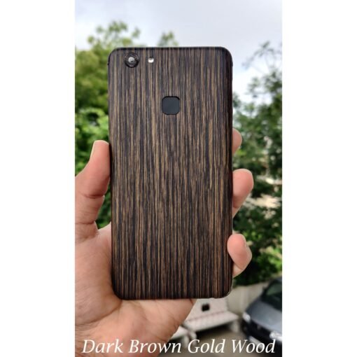 Dark Brown Gold Wood